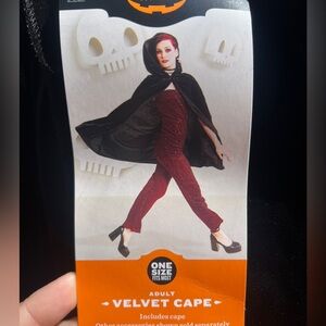 Adult black Velvet Cape